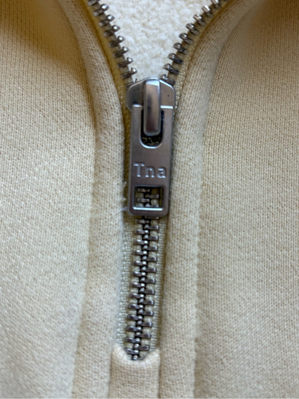TNA Mega Quarter-Zip Soft Yellow Pullover Sweatshirt - Picture 7 of 13